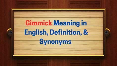 gimmick thesaurus